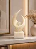 Luxury Crystal Orb Sculpture – Modern Resin Decorative Showpiece for Home & Office Décor