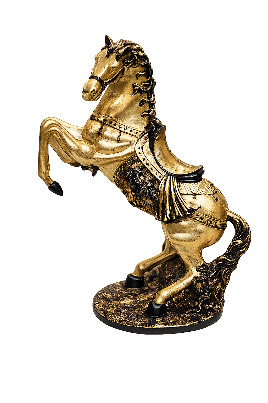 Luxury Rearing Horse Decorative Sculpture – Premium Resin Horse Statue for Home & Office Decor