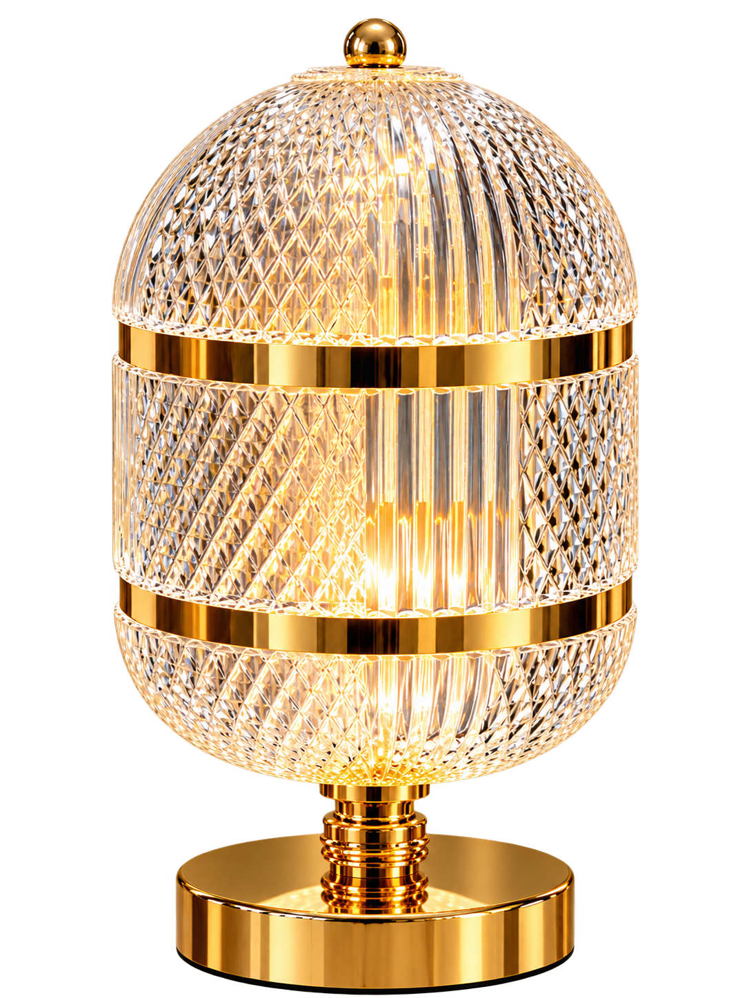 Luxury Acrylic+Crystal & Gold Table Lamp – Elegant Decorative Bedside Lamp