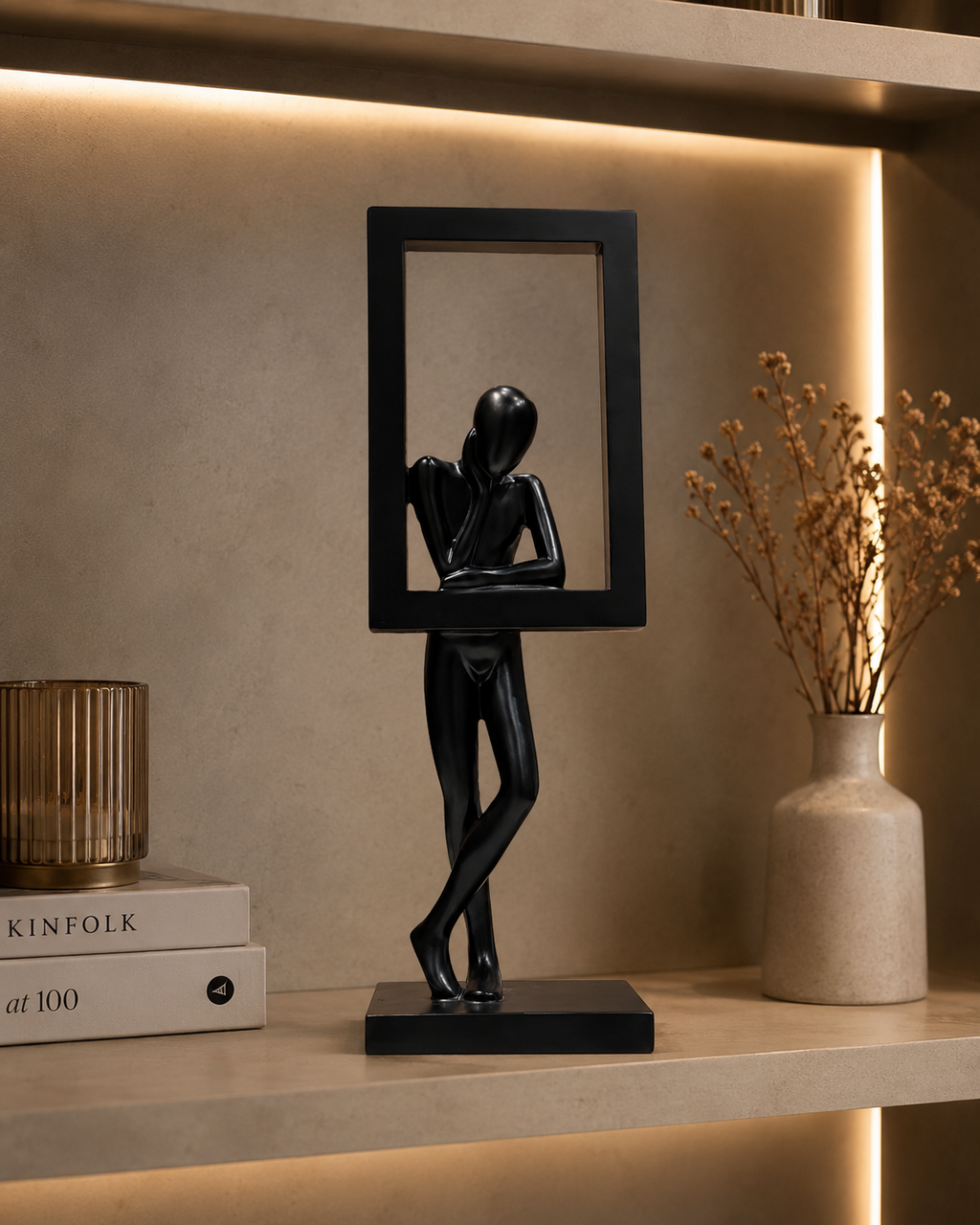 Artistic Framed Human Sculpture | Premium Decorative Showpiece