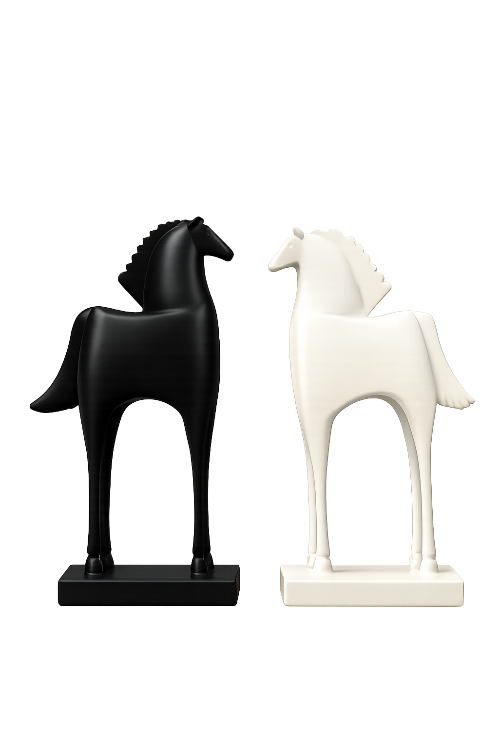 Modern Nordic Horse Figurine – Minimalist Resin Decorative Sculpture