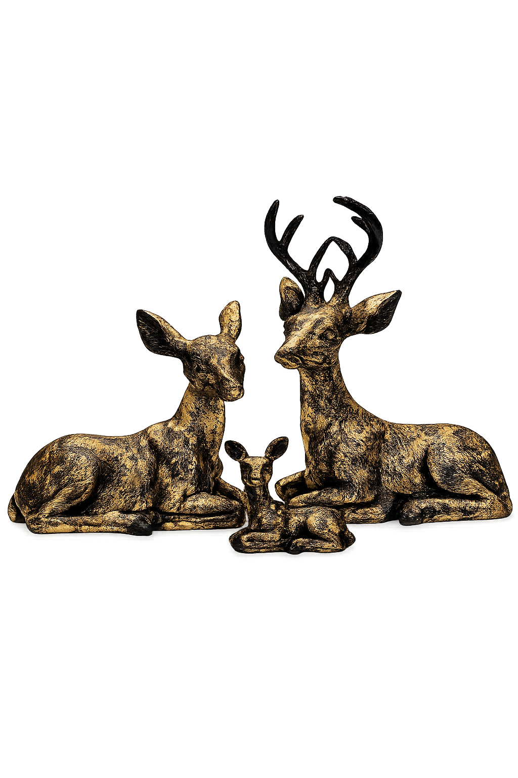 Luxury Deer Family Sculpture – Resin Table Decor (Set of 3)