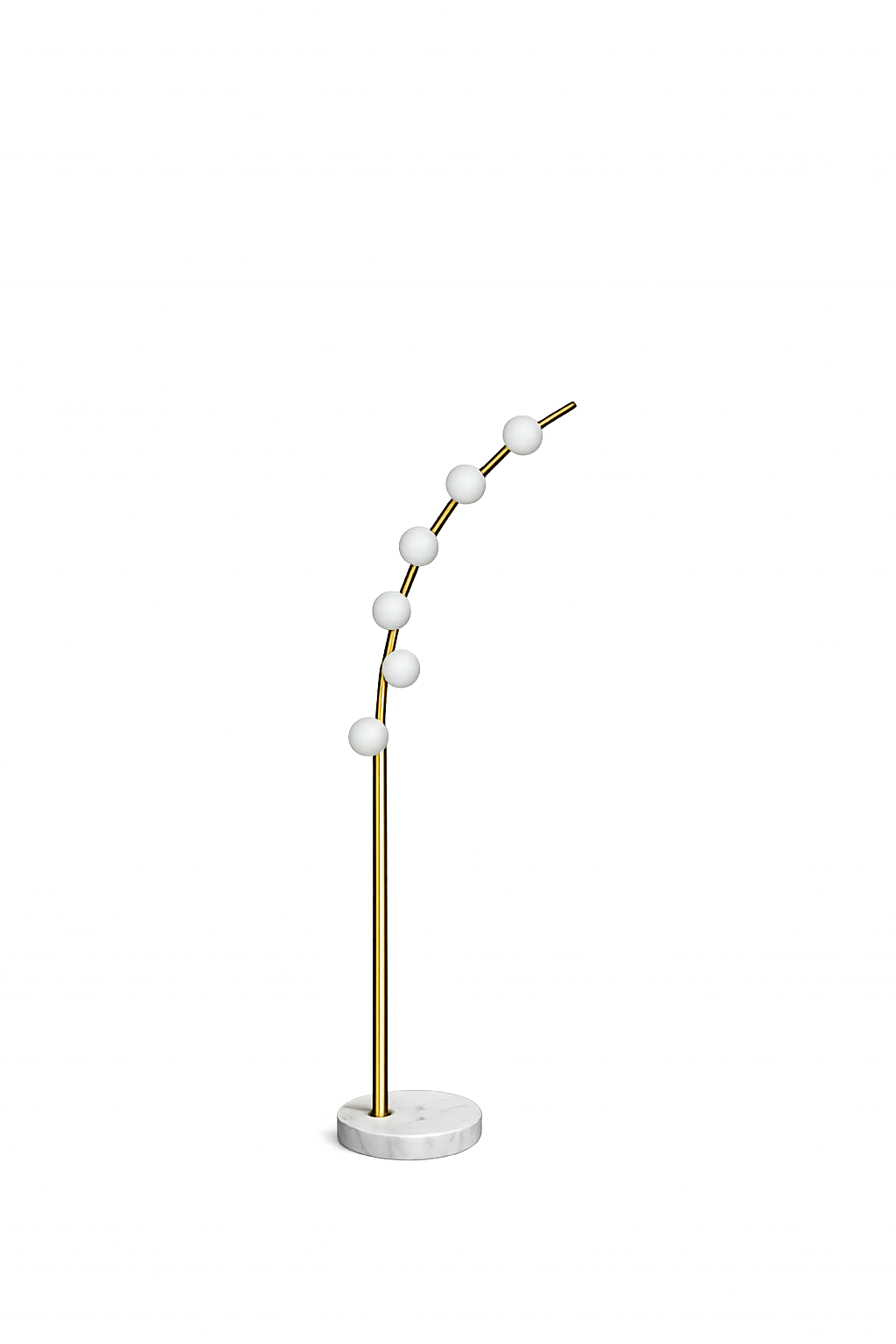 Modern 6-Globe Arch Floor Lamp with Marble Base – Luxury Gold Standing Lamp for Living Room & Bedroom