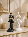 Modern Abstract Musician Figurine – Resin Musical Instrument Decorative Showpiece (Single Piece)