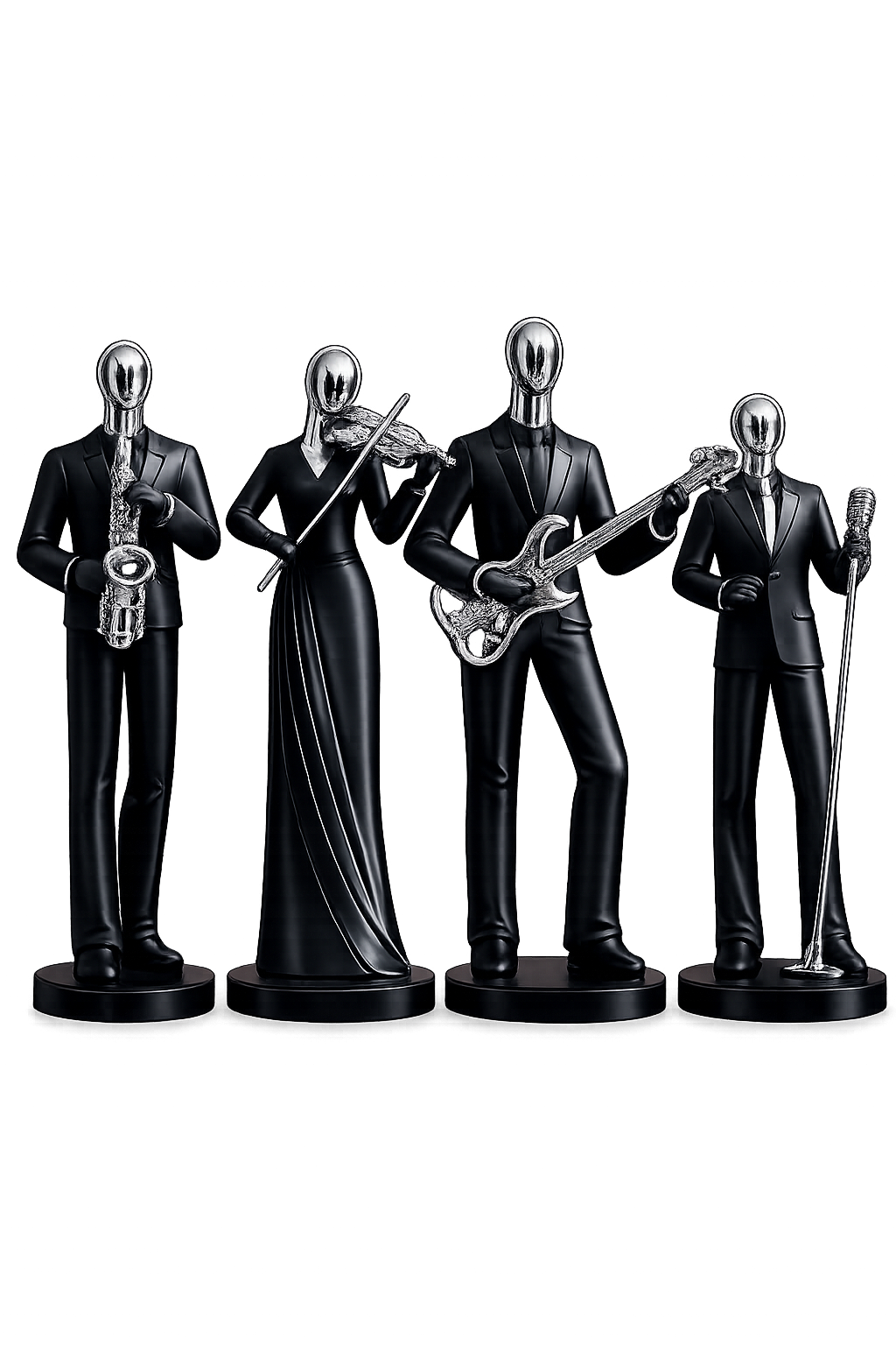 Modern Abstract Musician Figurine – Resin Home Decor Statue