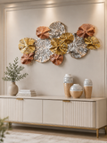 Luxury Modern Metal Leaf Wall Art | Gold, Silver & Rose Gold Decorative Wall Motive