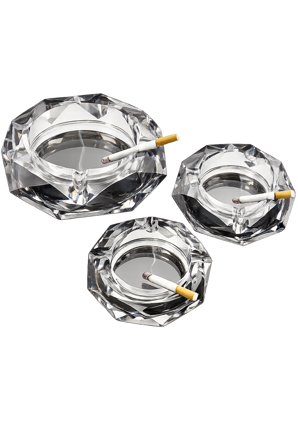Luxury Diamond Cut Crystal Glass Ashtray