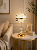 Luxury Crystal Acrylic LED Table Lamp | Gold Decorative Bedside Lamp | Modern Home Décor Accent Light