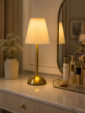 Luxury Cordless LED Table Lamp | Rechargeable Dimmable Metal Desk Lamp | Modern Bedside & Home Décor Lamp