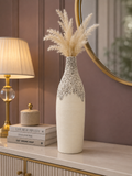 Luxury Textured Decorative Table Vase | Modern Ceramic Flower Vase for Home Décor