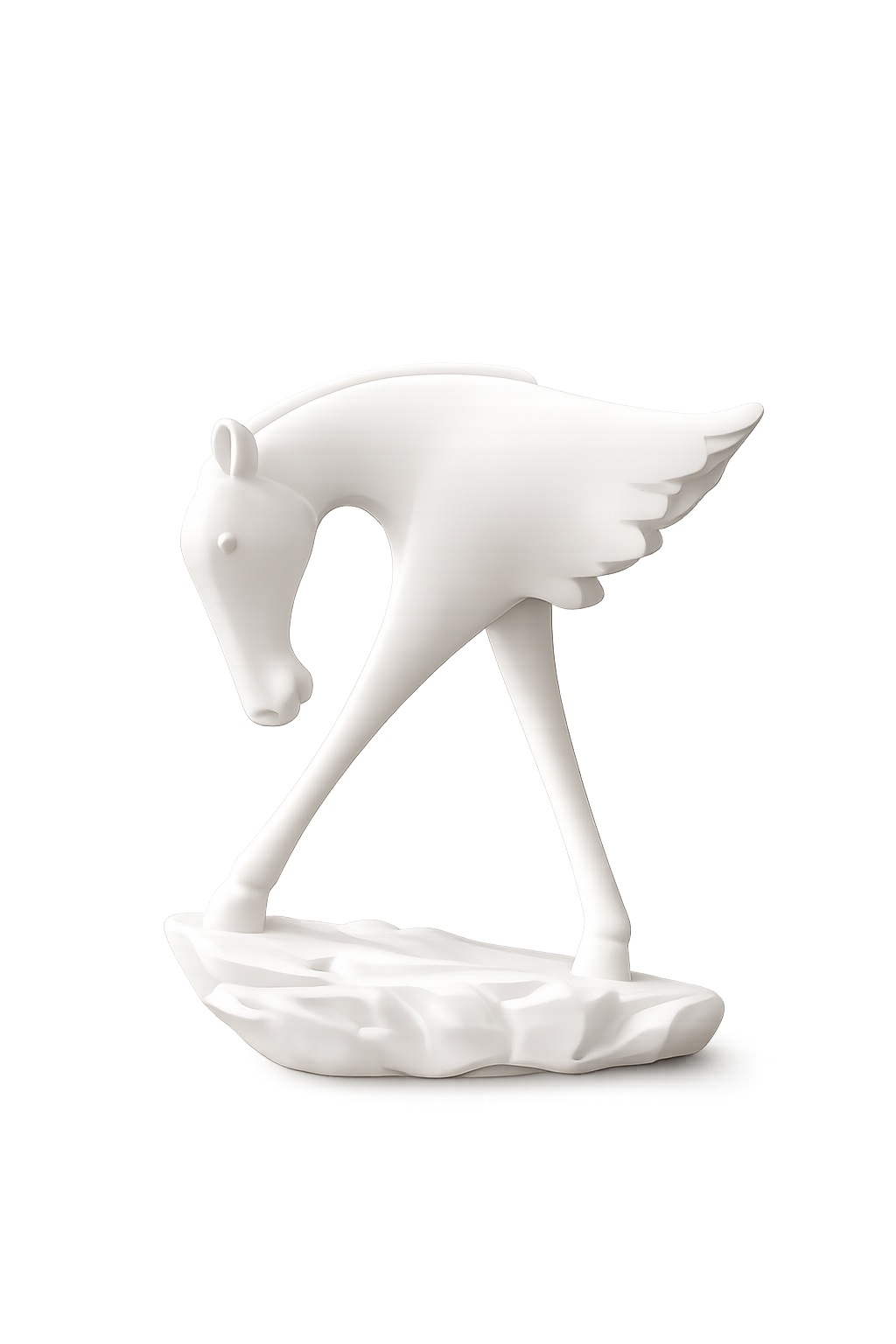 Modern Abstract Horse Sculpture – Resin Decorative Table Accent