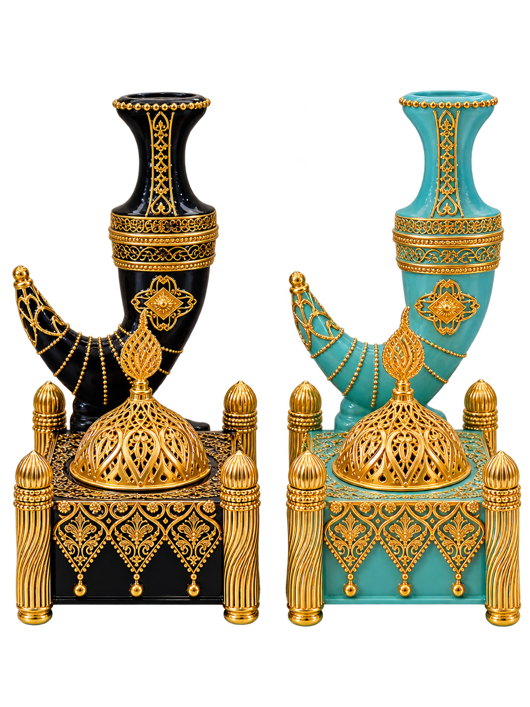 Luxury Royal Bukhoor Burner – Ornate Gold Arabian Incense Burner