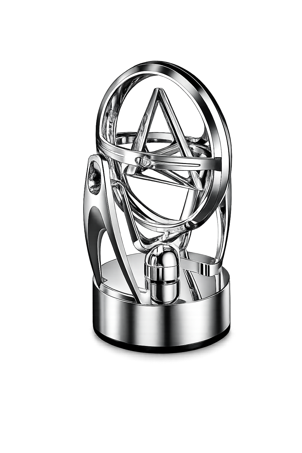 Electric Orbital Motion Sculpture – Premium USB Powered Kinetic Desk Decor (Silver)