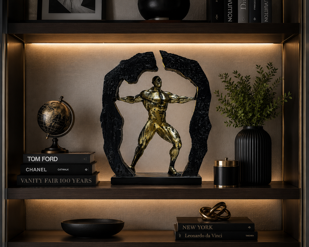 Breaking Boundaries Modern Abstract Sculpture | Luxury Resin Home Décor Statue