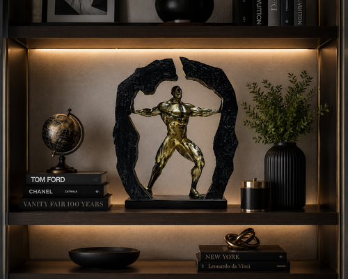 Breaking Boundaries Modern Abstract Sculpture | Luxury Resin Home Décor Statue