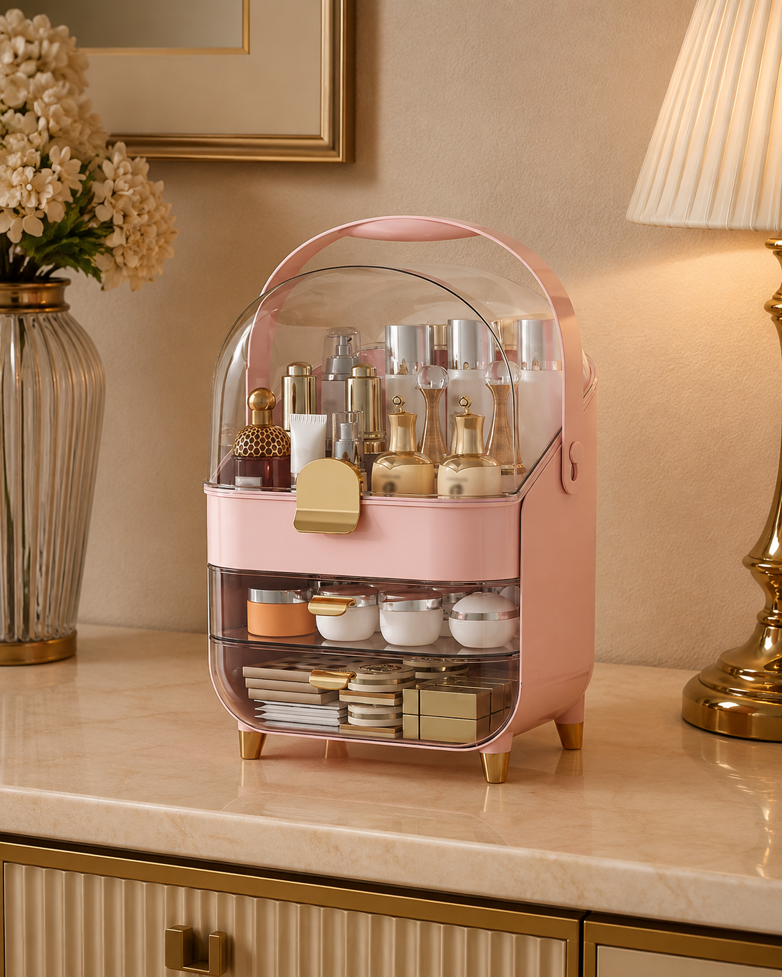 Luxury Pink Cosmetic &amp; Makeup Organizer