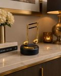 Luxury Gold Musical Note Music Box – Elegant Decorative Desktop Ornament