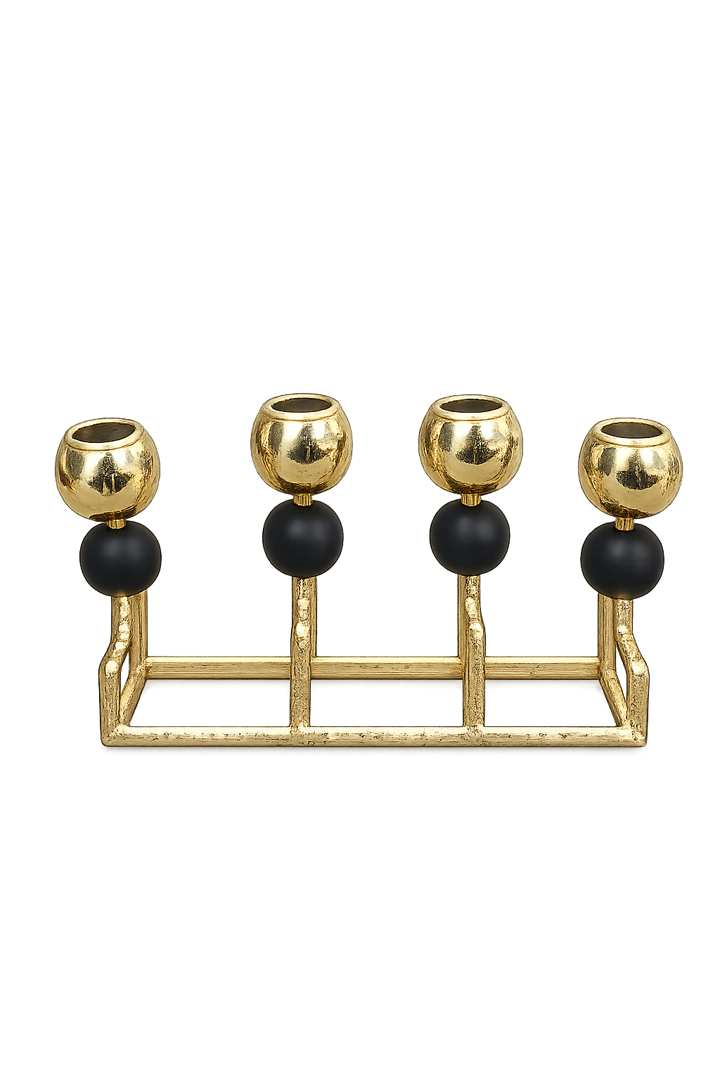 Luxury 4-Arm Gold Candle Holder | Modern Decorative Taper Candle Stand