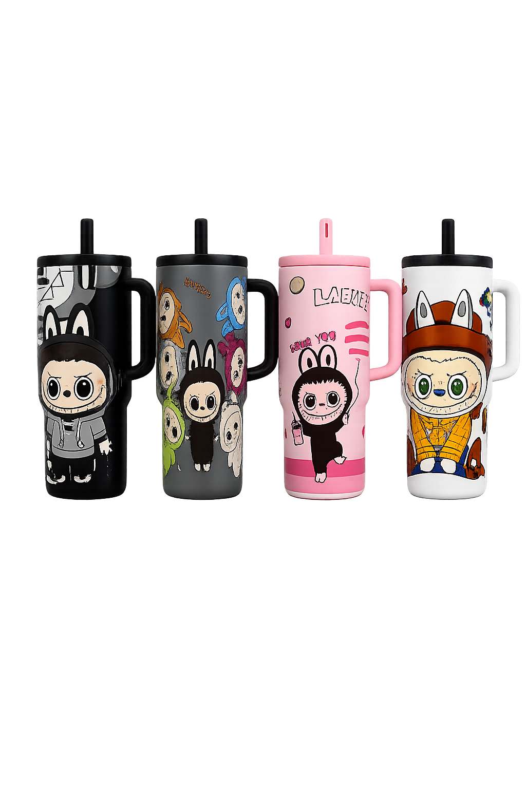 Labubu Summer Chill: Premium SUS 304 Insulated Tumbler with Straw & Handle