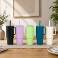 Premium Insulated Hydration Tumbler with Straw & Handle