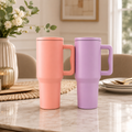 Summer Chill: Premium Insulated Travel Tumbler Mug with Handle
