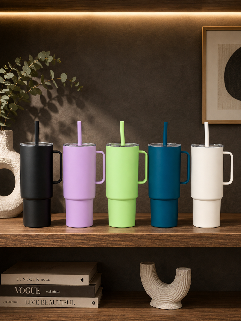 Premium Insulated Hydration Tumbler with Straw & Handle