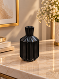 Elegant Ribbed Resin Decorative Vase – 5 Inches