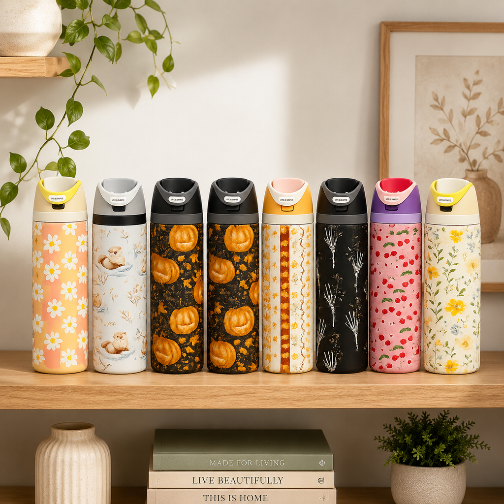 Owala FreeSip Insulated Stainless Steel Water Bottle with Leak-Proof Lid (Multi-Design Collection)